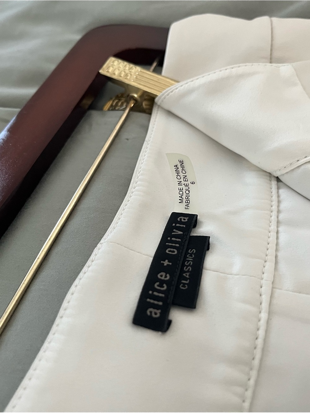 Alice and Olivia CADY White Leather Shorts - Picture 10 of 10